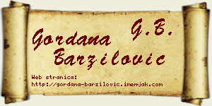 Gordana Barzilović vizit kartica